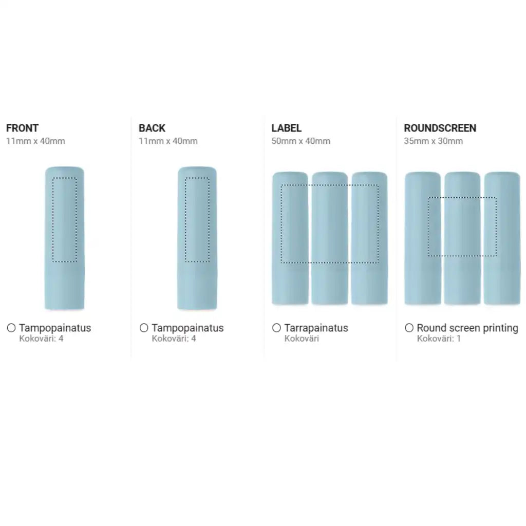 Vegaaninen huulirasva logolla alk.0.95€ - Messut