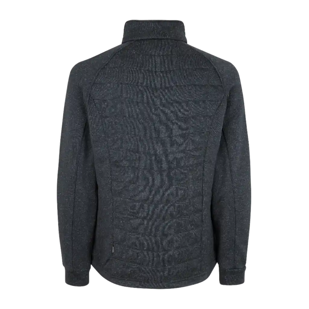 ID® Fleece Jacket 0826 anthracite melange takaa – muotoiltu selkä ja säädettävä helma