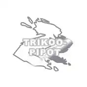 Yksinkertainen viivapiirros eläimestä, jossa on teksti, joka vaikuttaa sanovan 'Trikoo Ribot'