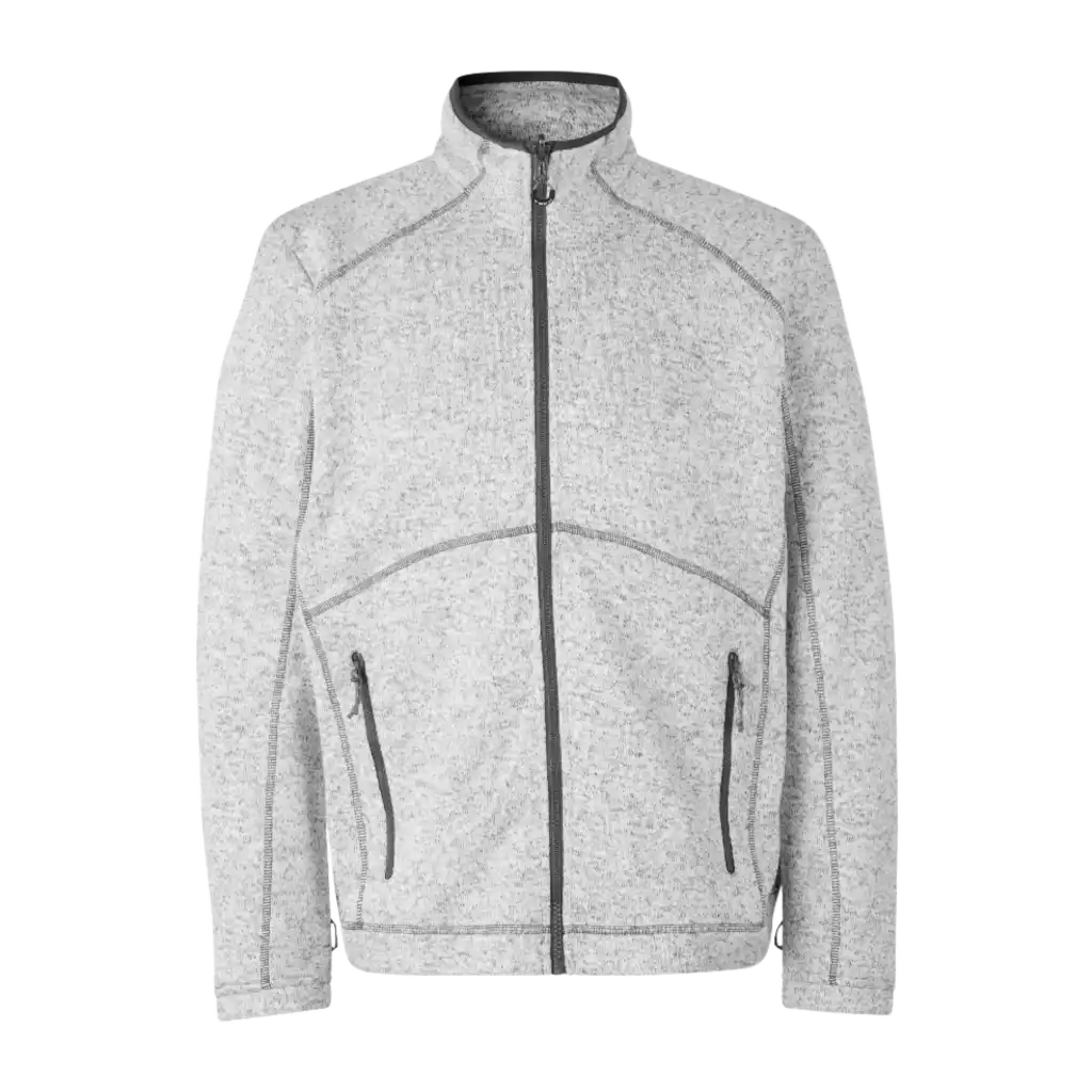 ID® Zip-n-Mix fleece Grey Melange – Laadukas takki firman logolla.